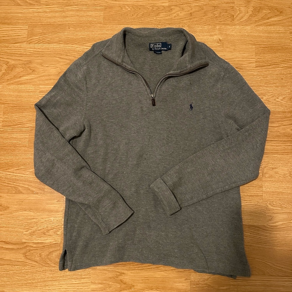 Ralph Lauren Men's Gray Zip-Up Sweater